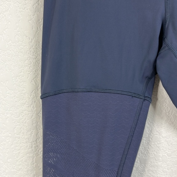 Lululemon Sheer Will Leggings Mesh Sheer Thigh Panels Pulse Stone Blue - Picture 5 of 15